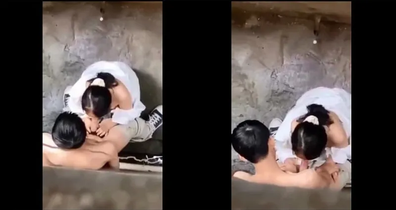 Quay lén em học sinh nữ bj cho em ghệ trong hẻm
